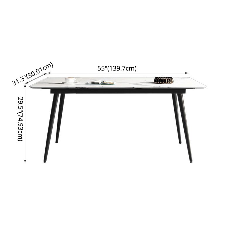 Minimalist Dining Table Set with Sintered Stone Dining Table and Upholstered Chairs Clearhalo 'Dining Room Sets' 'Dining Tables & Seating' 'dining_room_set' 'furn' 'furn_dining_room_set' 'Furniture' 'furniture_dining_room_set' 'Kitchen & Dining Furniture' 'kitchen&dining_furn' 'kitchen' 1200x1200_f32b4921-0de2-42f5-a9e3-eaf62483099e