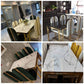 Glam Rectangle Shape Marble Dining Table Kitchen Standard Dining Table with 4 Legs Base Clearhalo ' dining_table' 'Dining Tables & Seating' 'Dining Tables' 'furn' 'furn_dining_table' 'Furniture' 'furniture_dining_table' 'Kitchen & Dining Furniture' 'kitchen&dining_furn' 'kitchen' 'kitchen_dining_table' 1200x1200_f32cbc75-7349-4550-8ab4-f88ba6a81f24