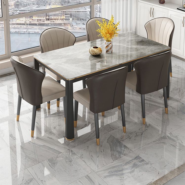 Oak Solid Wood Legs Dining Table Mid-Century Rectangle Dining Table Clearhalo 'Dining Tables & Seating' 'Dining Tables' 'dining_table' 'furn' 'furn_dining_table' 'Furniture' 'Kitchen & Dining Furniture' 1200x1200_f32d14c1-638c-40e8-b6ae-d97ee44b0c20