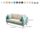 24" Wide Contemporary Sofa Fabric Square Arm 2 Seater Seating