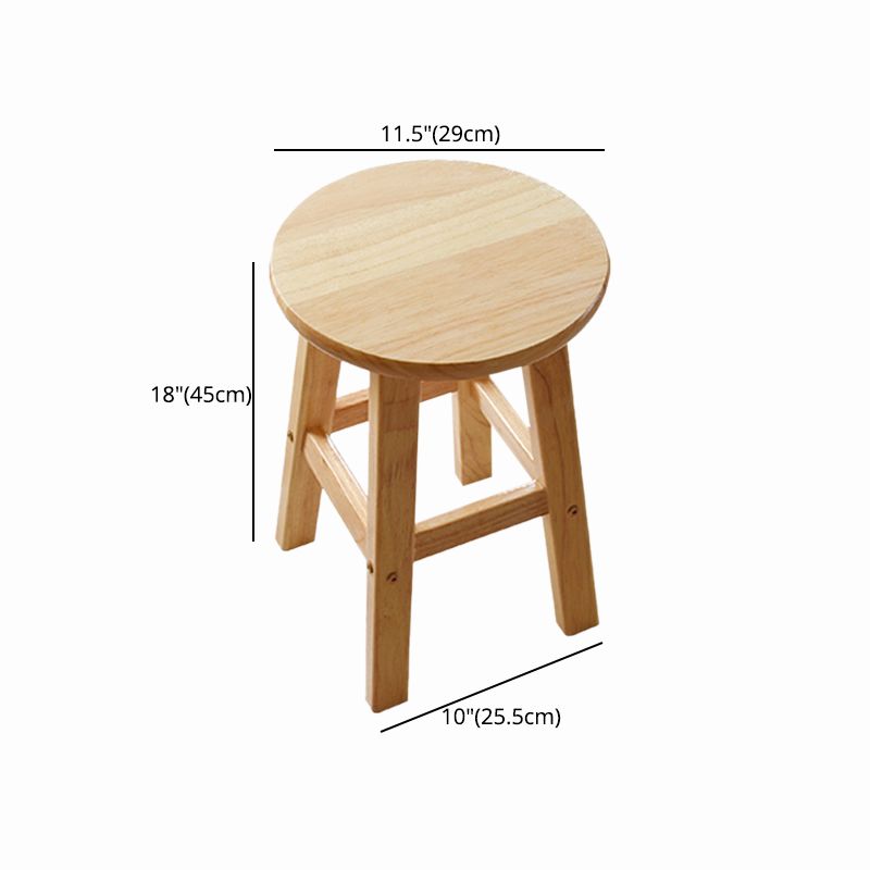 Minimalist Design Solid Wood Bar Stool Backless Counter Chair with Wood Base Clearhalo 'Bar Furniture' 'Bar Stools' 'bar_stools' 'furn' 'furn_bar_stools' 'Furniture' 'furniture_bar_stools' 'Kitchen & Dining Furniture' 1200x1200_f32dacd0-a8ff-416e-83b8-13cbc03cb97a