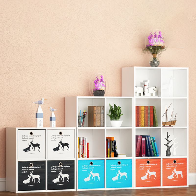 Closed Back Standard Bookcase Contemporary Engineered Wood Bookshelf