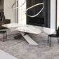 Metal Traditional Luxury Rectangular Dining Table Sintered Stone Dining Table with Pedestal Base Clearhalo ' dining_table' 'Dining Tables & Seating' 'Dining Tables' 'furn' 'furn_dining_table' 'Furniture' 'furniture_dining_table' 'Kitchen & Dining Furniture' 'kitchen&dining_furn' 'kitchen' 'kitchen_dining_table' 1200x1200_f32fb017-5323-48bf-9e56-93930f13820a