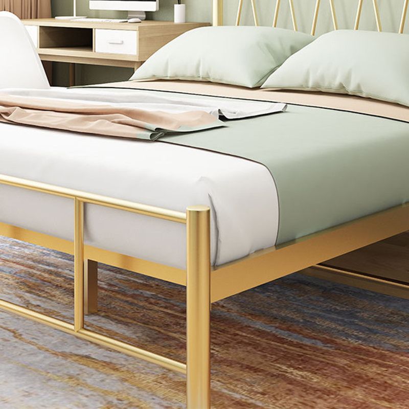 Contemporary Metal Open-Frame Bed Wire-Grid Standard Bed with Metal Legs
