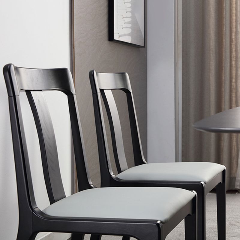 Industriële zwarte dinerende zijkant stoel gestoffeerde zijstoel voor thuis