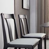 Industriële zwarte dinerende zijkant stoel gestoffeerde zijstoel voor thuis