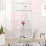 Etagere Closed Back Shelf Bookcase Vertical Metal Book Shelf for Home
