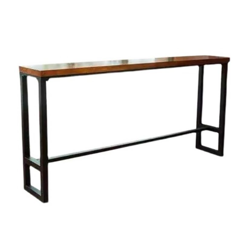 Rectangle Counter Wine Table Footrest Wood Industrial Cocktail Bar Table for Coffee Shop Clearhalo 'Bar Furniture' 'Bar Tables' 'bar_tables' 'furn' 'furn_bar_tables' 'Furniture' 'furniture_bar_tables' 'Kitchen & Dining Furniture' 1200x1200_f334da1b-16d7-4da7-b96d-0e5f3d0ac2d6