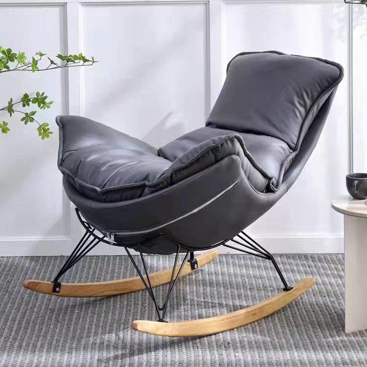 Light Luxury Style Single Leisure Chaise Rocking Chair Lounge Lazy Chair Clearhalo 'Chairs & Seating' 'furn' 'furn_rocking_chairs' 'Furniture' 'Living Room Furniture' 'Rocking Chairs' 'rocking_chairs' 1200x1200_f3350c20-f1a8-4eba-a101-31ed0fe38b0d