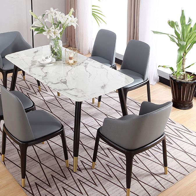 Glam Style Side Dining Chairs Faux Leather Dining Chairs for Dining Room Clearhalo 'Dining Chairs' 'Dining Tables & Seating' 'dining_chair' 'furn' 'furn_dining_chair' 'Furniture' 'furniture_dining_chair' 'Kitchen & Dining Furniture' 1200x1200_f3362b83-12c3-4b03-a2bb-1efb6c9323ce