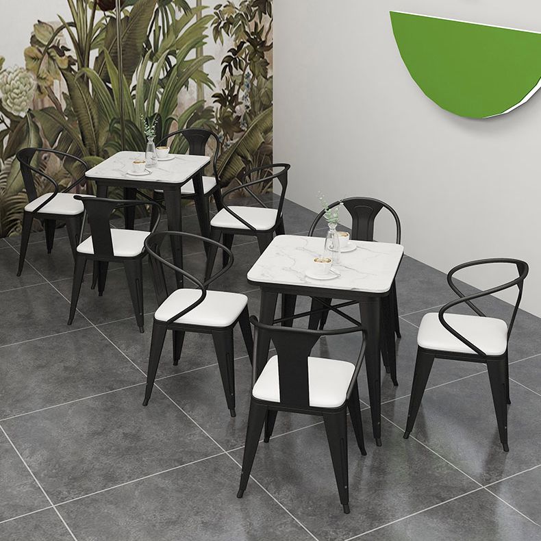 Industrial Style Sintered Stone Dining Table White Table with Black Frame for Dinning Room Clearhalo ' dining_table' 'Dining Tables & Seating' 'Dining Tables' 'furn' 'furn_dining_table' 'Furniture' 'furniture_dining_table' 'Kitchen & Dining Furniture' 'kitchen&dining_furn' 'kitchen' 'kitchen_dining_table' 1200x1200_f3368c20-10f4-41c0-844a-b6f63bb53cc1