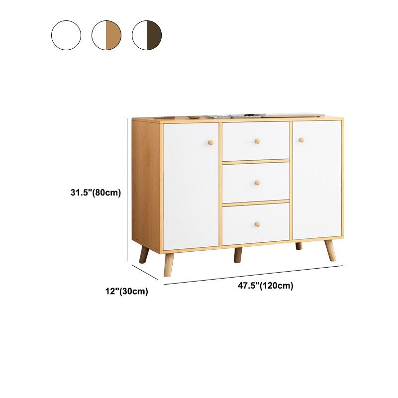 Sideboard di ristoro ingegnerizzato in stile contemporaneo con base in legno massiccio