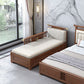 Cushioned Cotton Blend Chaise Lounge Daybed in Walnut of 72.4" W Clearhalo 'Chairs & Seating' 'Chaise Lounge' 'chaise_lounge' 'furn' 'furn_chaise_lounge' 'Furniture' 'Living Room Furniture' 1200x1200_f33b4e81-d55a-411b-8e73-0f5e02bdbb07