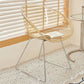 Contemporary Style Arm Chair Plastic Dining Chair with Metal Base for Dining Room
