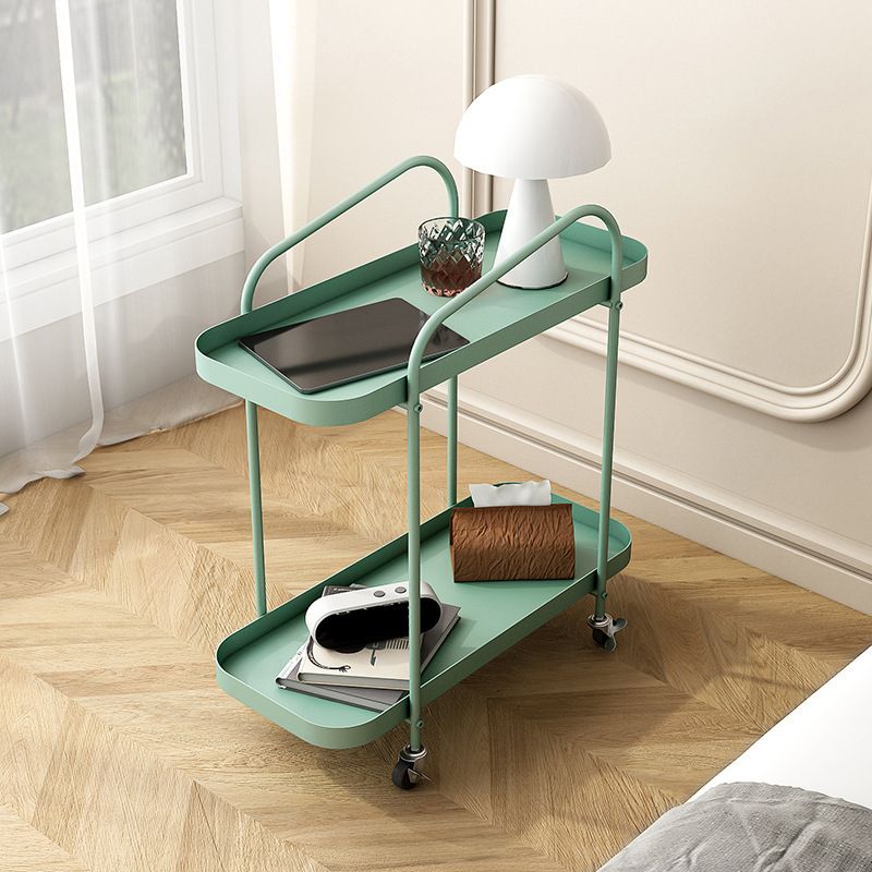 25.2" Tall Metal Side Table Shelf Included End Table with Casters Clearhalo 'Coffee & Accent Tables' 'End & Side Tables' 'end_side_tables' 'furn' 'furn_end_side_tables' 'Furniture' 'Living Room Furniture' 1200x1200_f33f73ca-0ab5-4ca0-9b1a-e01a4232d521