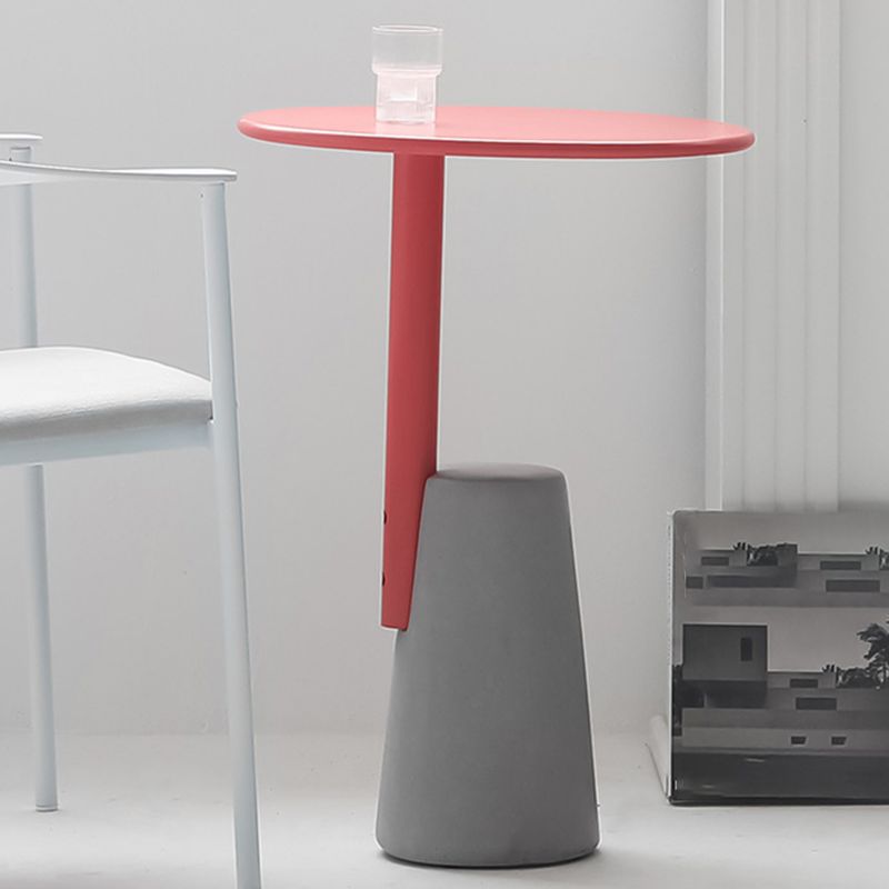 Modern Single Leg Base Solid Color Metal Round Top Coffee Table Clearhalo 'Coffee & Accent Tables' 'Coffee Tables' 'coffee_tables' 'furn' 'furn_coffee_tables' 'Furniture' 'Living Room Furniture' 1200x1200_f340c986-6e06-41fe-a259-13f0c752e97f