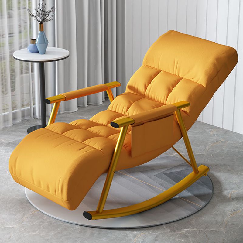 Chaise de fauteuil inclinable moderne Chaise à bascule de couleur unfted avec cadre gris