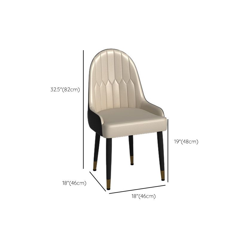 Eigentijdse zwarte eettafelset 1/2/7-delige metalen eetset met gevoerde stoelen