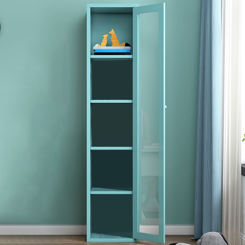 Contemporary Storage Cabinet Antique Finish Side Cabinet with Glass Paned Clearhalo 'Cabinets & Chests' 'cabinets_chests' 'furn' 'furn_cabinets_chests' 'Furniture' 'Living Room Furniture' 1200x1200_f3417fe2-c056-45e5-99d0-2cd53c23a2fd