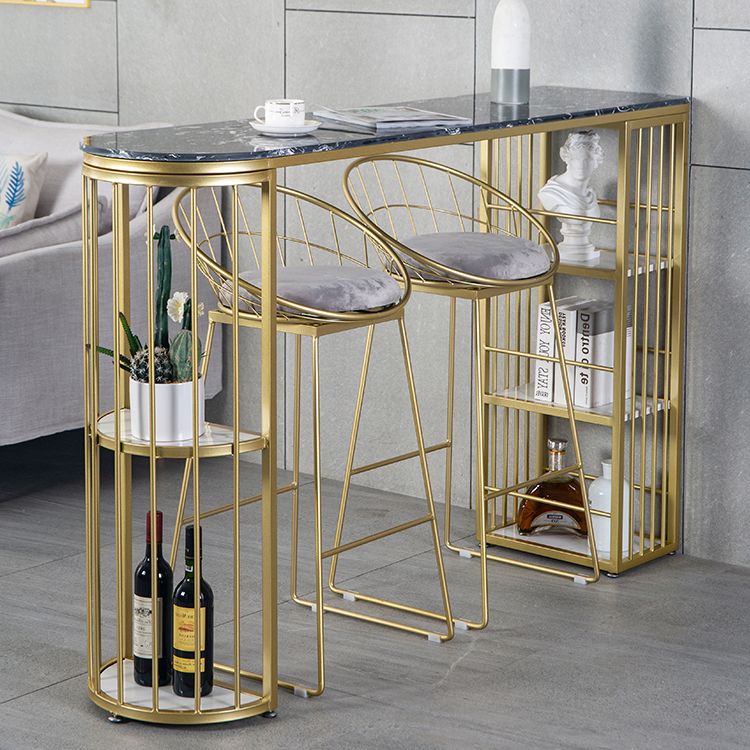 Rectangle Stone Bar Dining Table Traditional Luxury Bar Table with Sled Base Clearhalo 'Bar Furniture' 'Bar Tables' 'bar_tables' 'furn' 'furn_bar_tables' 'Furniture' 'furniture_bar_tables' 'Kitchen & Dining Furniture' 1200x1200_f34291f6-5121-478e-b7af-764233801493