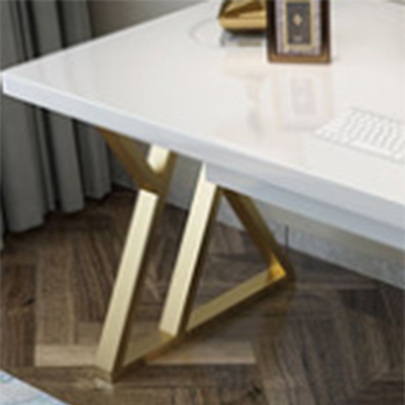 Glam White Solid Wood Writing Desk Rectangular Meeting Desk for Office Clearhalo 'furn' 'furn_office_desk' 'Furniture' 'Office Desks' 'Office Furniture' 'office_desk' 1200x1200_f342ccac-8833-4b48-b20d-45dd7fc58b53