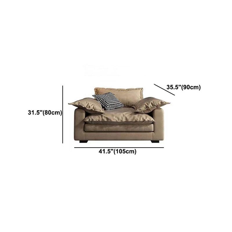 Faux Ledersofa 35.43 "D x 31,49" H Square Arm Sofa für Wohnzimmer