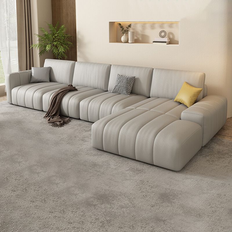 Le macchie scandinave-resistenti per il soggiorno del braccio quadrato di divano e chaise