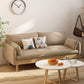29.5" H Nordic Style Cotton Blend Square Arm Sofa for Living Room