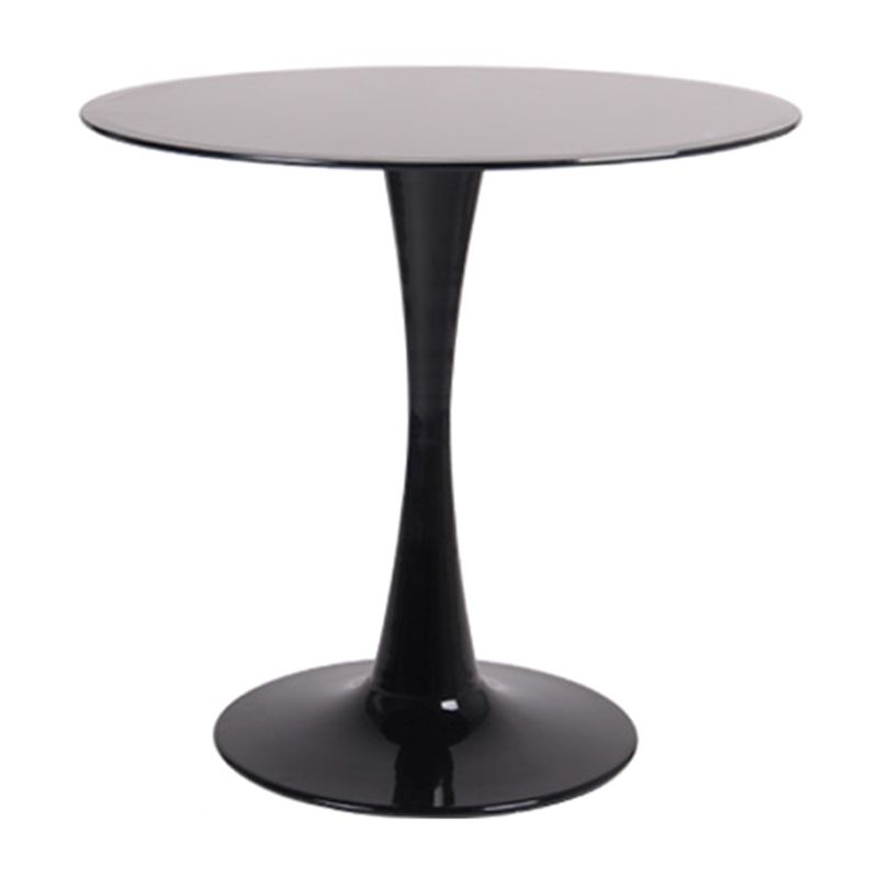 Contemporary Style Home Tempered Glass Dining Table Round Shape Table with Pedestal Base Clearhalo ' dining_table' 'Dining Tables & Seating' 'Dining Tables' 'furn' 'furn_dining_table' 'Furniture' 'furniture_dining_table' 'Kitchen & Dining Furniture' 'kitchen&dining_furn' 'kitchen' 'kitchen_dining_table' 1200x1200_f34a83ab-9e03-4a41-b21a-5f7a3d605e2d