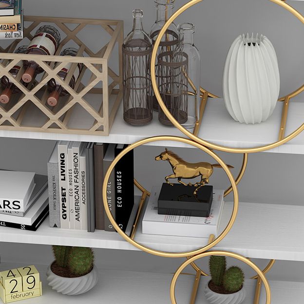11.81"W Bookshelf Glam Style Open Back Bookcase for Office Study Room Home Clearhalo 'Bookcases' 'furn' 'furn_bookcases' 'Furniture' 'furniture_bookcases' 'kitchen' 'kitchen_bookcases' 'Living Room Furniture' 'Office Furniture' 1200x1200_f34afe7d-a68d-4a19-a4a3-ec9400d6f2fa