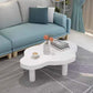 Table basse scandinave de forme libre avec 3 pieds en bois de pin