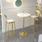 Modern Round Bar Table Set 1/3 Pcs Stone Top Bar Table and Metal Stools Clearhalo 'Bar Furniture' 'furn' 'furn_home_bar_bar_sets' 'Furniture' 'Home Bars & Bar Sets' 'home_bar_bar_sets' 'Kitchen & Dining Furniture' 1200x1200_f34c8761-e7b8-4c21-8bb6-83211b991d12