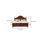 Cama de madera tradicional de tamaño queen 71.7 "W de cama con colchón