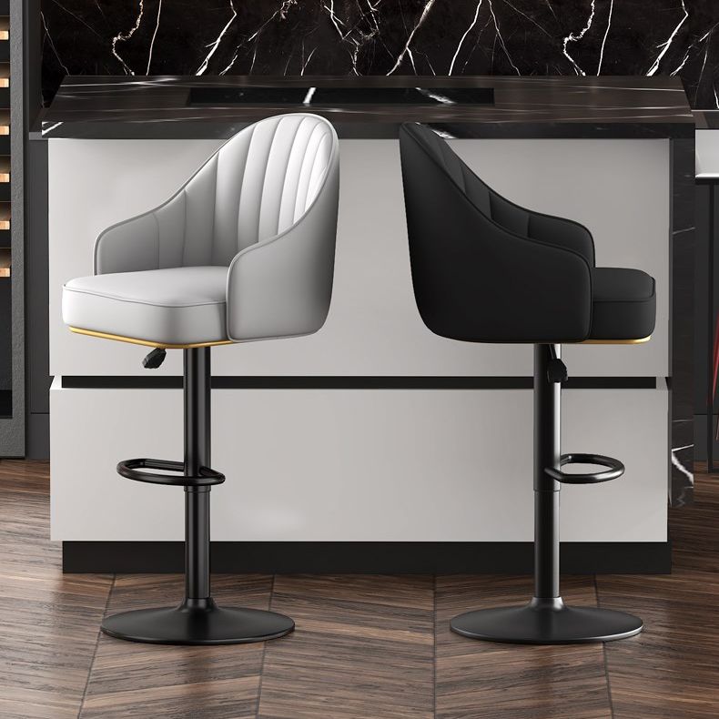 Scandinavian Swivel verstelbare hoogtekruk faux lederen barkruk