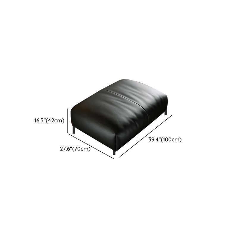 Black Genuine Leather Sofa Mid-Century Modern Square Arm Sofa Clearhalo 'furn' 'furn_sofas' 'Furniture' 'Living Room Furniture' 'Sofa' 'sofas' 1200x1200_f34fcf82-f18a-44d1-968a-724aa9b8b0e9