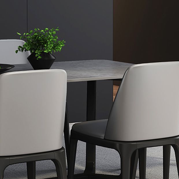 Modern 1/2/5/6/7 Pieces Dining Set Sintered Stone Dining Table with Leather Chairs Clearhalo 'Dining Room Sets' 'Dining Tables & Seating' 'dining_room_set' 'furn' 'furn_dining_room_set' 'Furniture' 'furniture_dining_room_set' 'Kitchen & Dining Furniture' 'kitchen&dining_furn' 'kitchen' 1200x1200_f34fe733-4ee4-4ec4-8a63-3fd94d12bf37