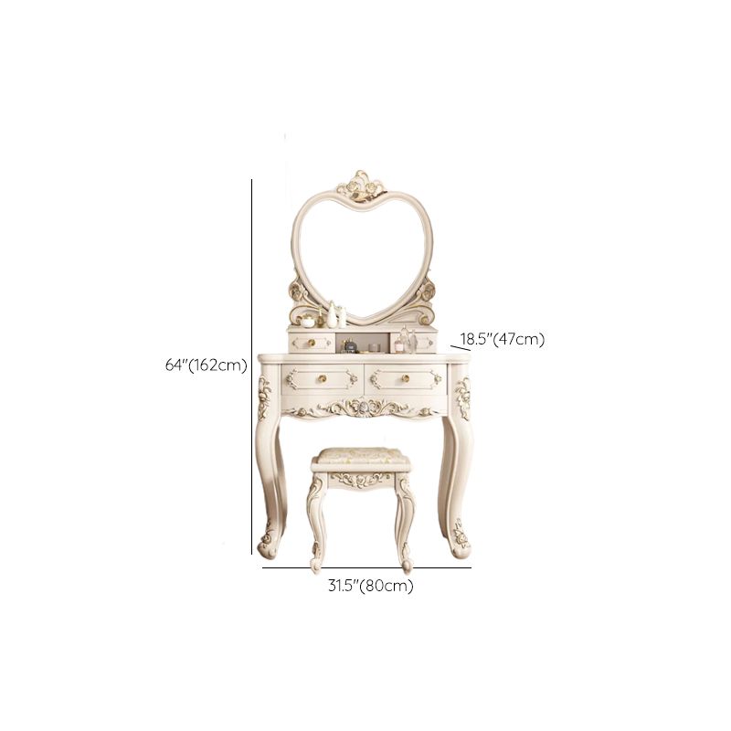 Tavolo da banco di vanità per il trucco da letto vittoriano tavolo da toeletta in legno