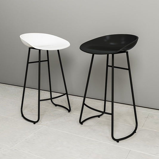 Modern Armless Backrest Counter Stool Iron Cashier Bar Stool with Acrylic Seat and Pedal Clearhalo 'Bar Furniture' 'Bar Stools' 'bar_stools' 'furn' 'furn_bar_stools' 'Furniture' 'furniture_bar_stools' 'Kitchen & Dining Furniture' 1200x1200_f350c594-6913-4148-97a9-f1e97717c541