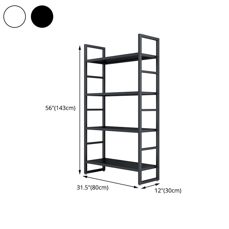 3/4/5-Shelf Iron Etagere Bookshelf Black and White Vertical Bookcase for Living Room Clearhalo 'Bookcases' 'furn' 'furn_bookcases' 'Furniture' 'furniture_bookcases' 'Office Furniture' 1200x1200_f351d51d-3f7b-4e9b-a594-86deb65181f7