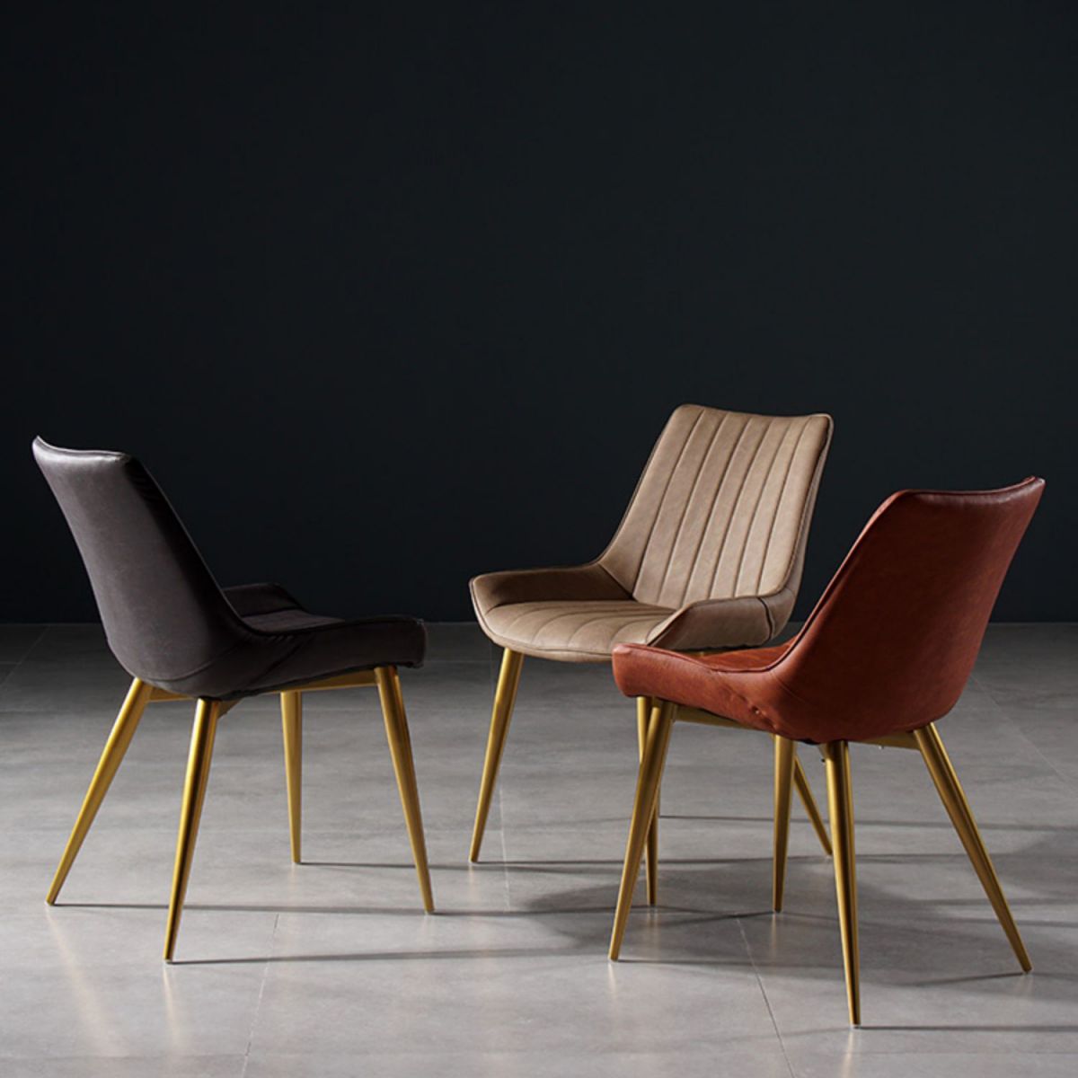 Metal Scandinavian Style Dining Chair Dining Room Armless Parsons Chair Clearhalo ' kitchen&dining_furn' 'Dining Chairs' 'Dining Tables & Seating' 'dining_chair' 'furn' 'furn_dining_chair' 'Furniture' 'furniture_dining_chair' 'Kitchen & Dining Furniture' 'kitchen' 1200x1200_f35245c4-cc35-4cc2-8318-03dbfbf27748