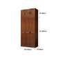 Traditional Walnut Wood Storage Cabinet Brown Cabinet for Home