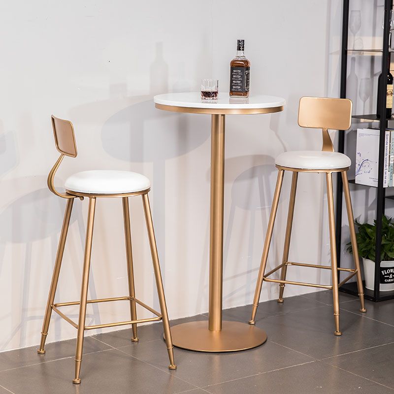Nordic Style Bar Table Artificial Marble Pub Table for Dining Room 55"√ó55" Clearhalo 'Bar Furniture' 'Bar Tables' 'bar_tables' 'furn' 'furn_bar_tables' 'Furniture' 'furniture_bar_tables' 'Kitchen & Dining Furniture' 1200x1200_f3533e33-9a2d-4623-bdf8-7a531129511b