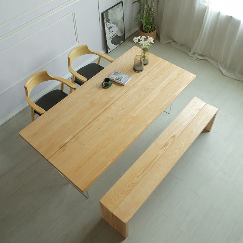 Tavolo da pranzo in legno massiccio di pino tavolo da pranzo rettangolo con doppia base di piedistallo