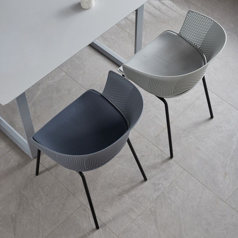 Modern Plastic Chair Parsons Chair in Matte Finish for Indoor