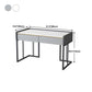 Industrial Stone Writing Desk Rectangular Sled Office Desk for Home