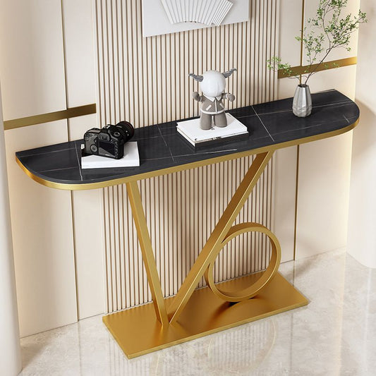 Console in ardesia glam Tabella console resistente alle macchie larghe 11,8 pollici