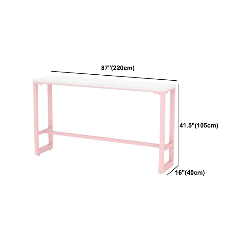 Ensemble de Table de Bar moderne 1/5 pièces, Table de comptoir en pierre rectangulaire avec tabourets hauts pour café