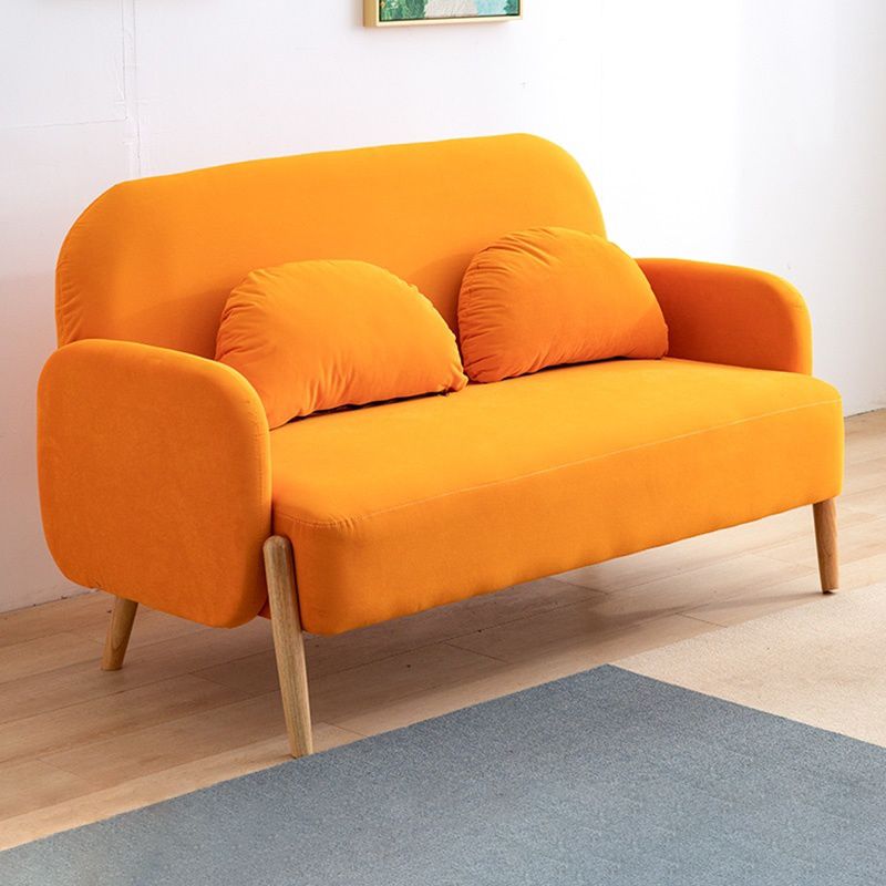 26.77" Wide Velvet Sofa Standard Square Arm Sofa for Living Room