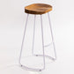 Industrial Bar and Counter Stool Solid Wood Stool with White Base Clearhalo 'Bar Furniture' 'Bar Stools' 'bar_stools' 'furn' 'furn_bar_stools' 'Furniture' 'furniture_bar_stools' 'Kitchen & Dining Furniture' 1200x1200_f35dacda-a92c-4905-a514-605d798fffc9