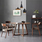 Table à manger ronde à double piédestal Table moderne en bois d'hévéa pour la cuisine